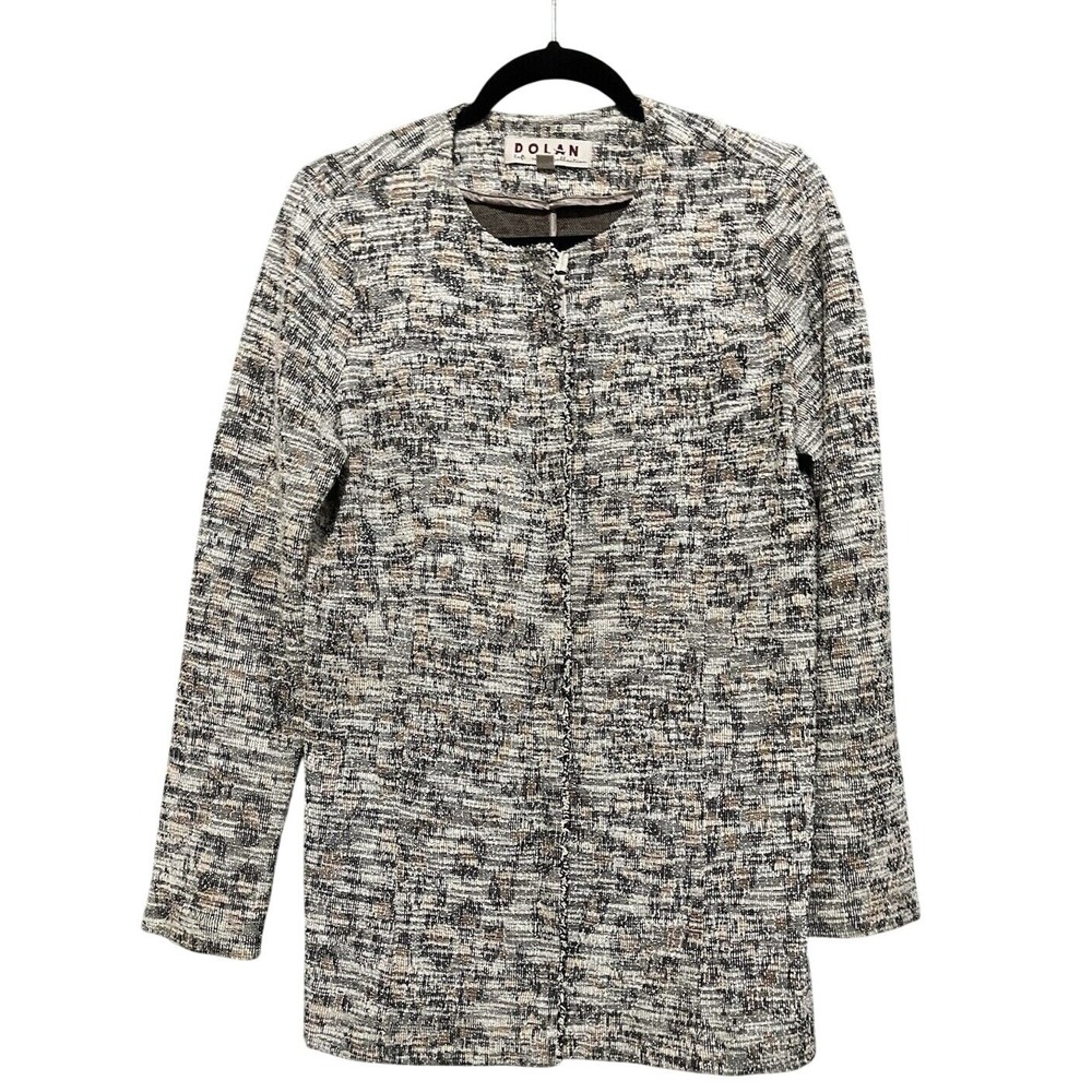 Dolan Left Coast Collection Small‎ Textured Knit Full Zip Jacket Multi Color
